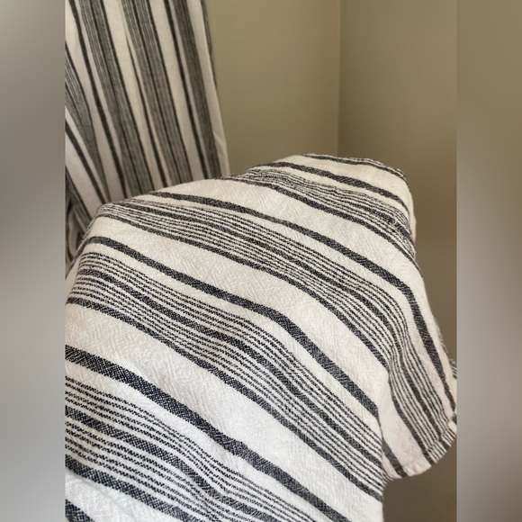 Rewash Linen Blend Wide Leg Striped Pants Small Smocked Waist Boho - Picture 9 of 9